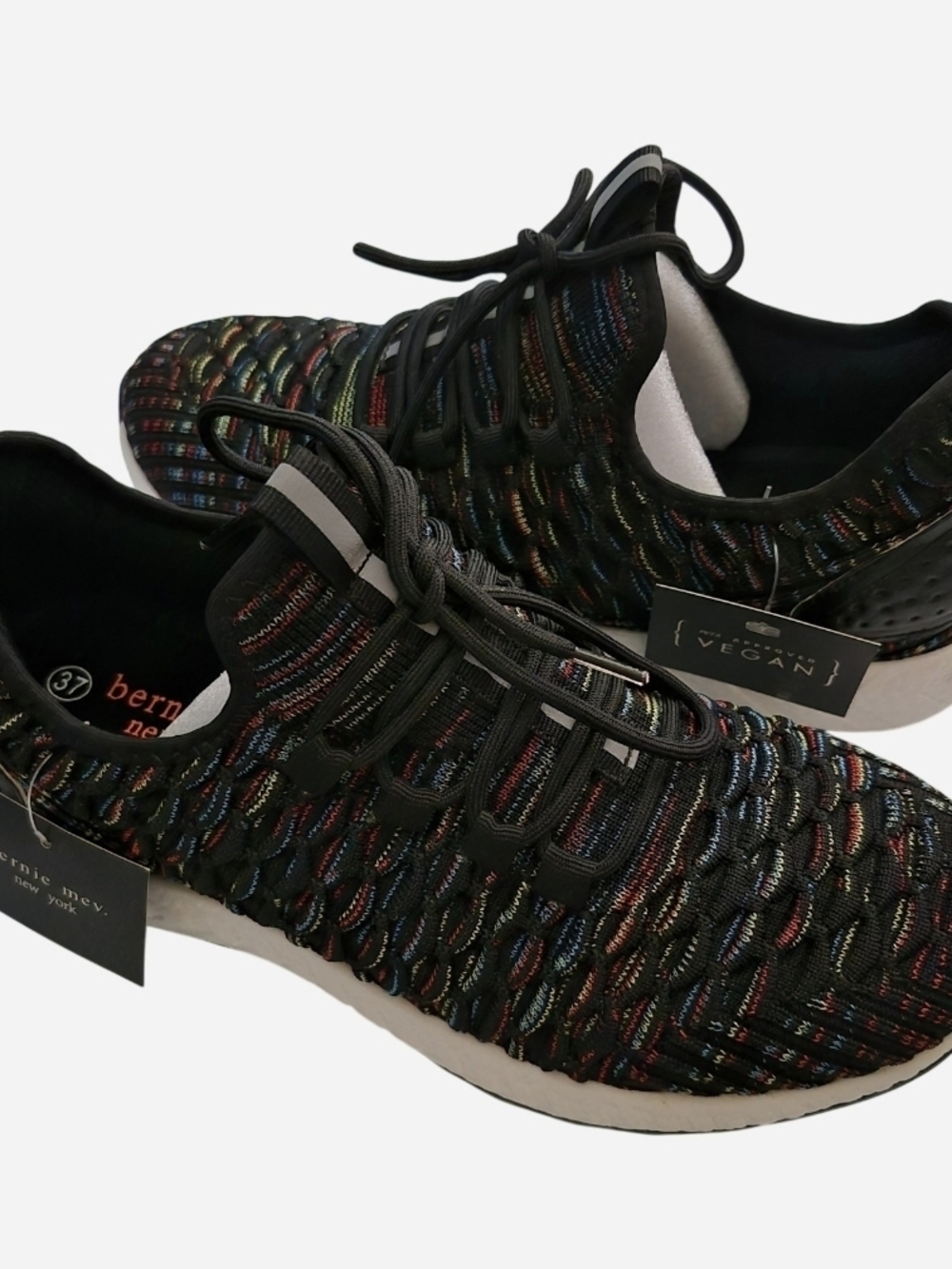 Womens Bernie Mev NYC black & multi-colour Knit Sneakers